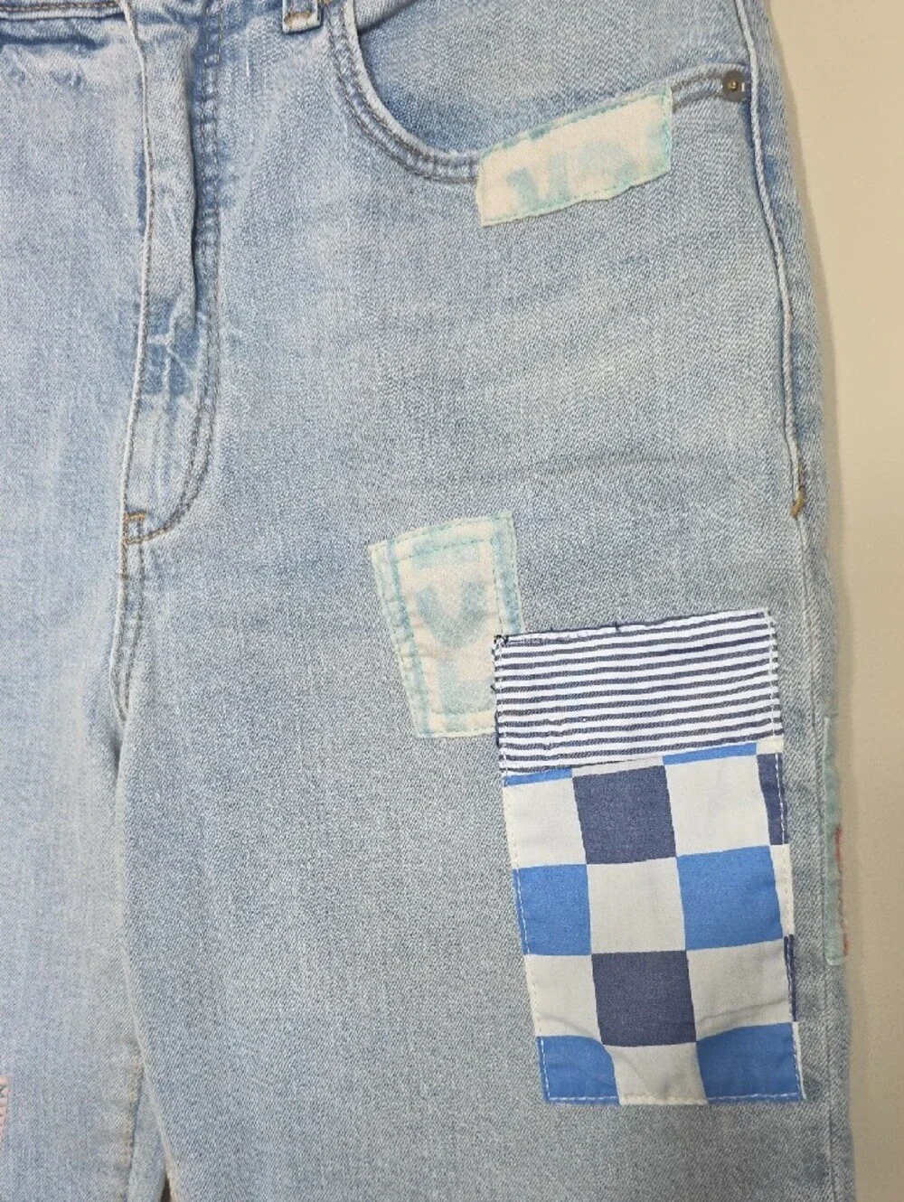 Pilcro by Anthropologie Patchwork Bermuda Denim Shorts | Size 28